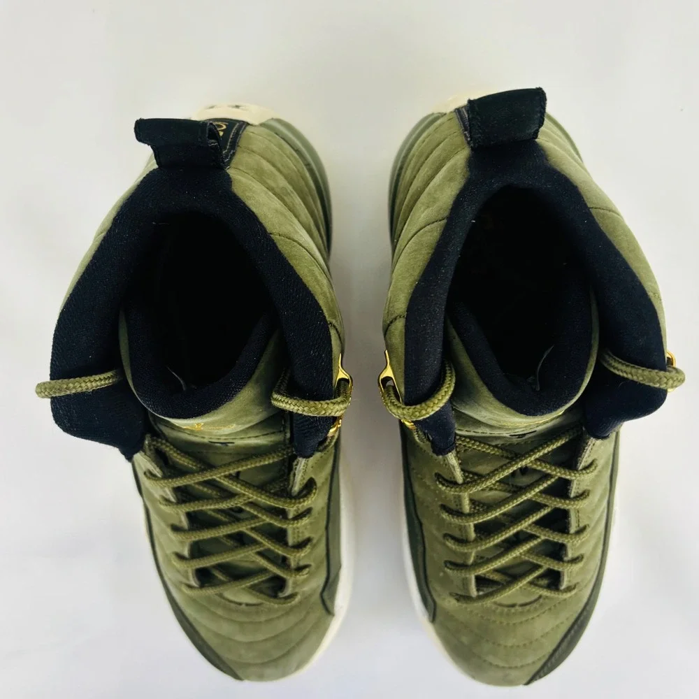 Nike Air Jordan 12 Retro Olive Green CP3 Class of 2003 Shoes Size 6Y 153265-301